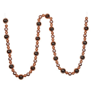  Vickerman N181758 9ft Rose Gold Assorted Ball Garland 