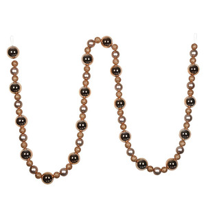  Vickerman N181780 9ft Cafe Latte Assorted Ball Garland 
