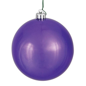  Vickerman N591226DSV 4.75" Plum Shiny Ball UV Drilled 4/Bag 