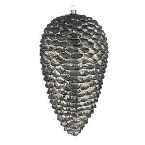 Vickerman N187325D 10" Limestone Matte Glitter Pinecone 2/B
