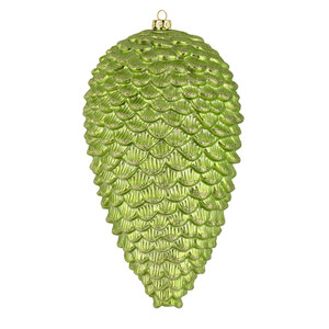 Vickerman N187354D 10" Celadon Matte Glitter Pinecone 2/Box