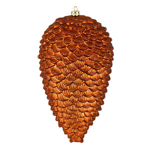 Vickerman N187388D 10" Copper Matte Glitter Pinecone 2/Box