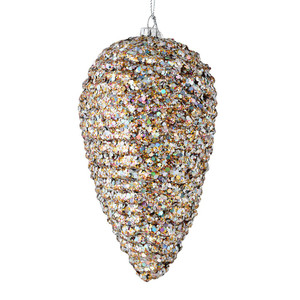  Vickerman N187399D 10" Multi-Colored Matte Glitter Pinecone 
