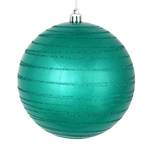 Vickerman N187742D 4.75" Teal Candy Glitter Ball 4/Bag