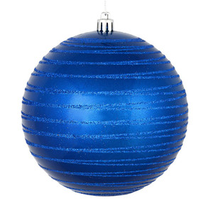 Vickerman N187802D 6" Blue Candy Glitter Ball 3/Bag