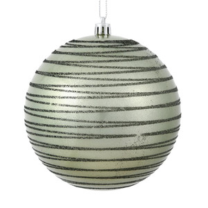  Vickerman N187823D 6" Wrought Iron Candy Glitter Ball 3/Bag 