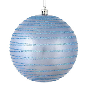 Vickerman N187834D - 6 inch Lilac Candy Glitter Ball Christmas Ornament - 3 Pack