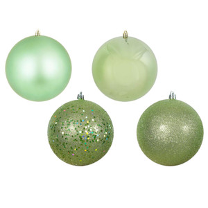  Vickerman N591254A 4.75" Celadon 4 Finish Orn Asst 4/Box 