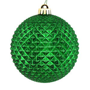 Vickerman N188504D 4" Green Durian Glitter Ball 6/Bag