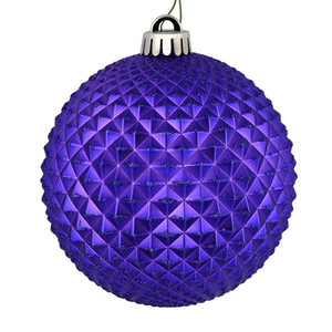 Vickerman N188766D 6" Purple Durian Glitter Ball Drill 4/Bg