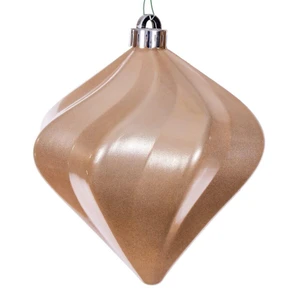 Vickerman N189880DCV - 6 inch Cafe Latte Candy Diamond Outdoor Christmas Ornament - 3 Pack
