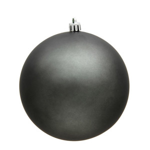 Vickerman N591287DMV - 4.75 inch Pewter Matte Ball Outdoor Christmas Ornament - 4 Pack