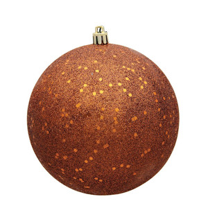 Vickerman N591288DQ - 4.75 inch Copper Sequin Ball Christmas Ornament - 4 Pack