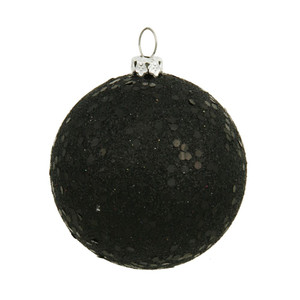 Vickerman N592017DQ 8" Black Sequin Ball Drilled Cap