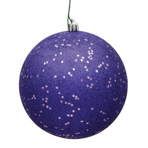  Vickerman N592066DQ 8" Purple Sequin Ball Drilled Cap 
