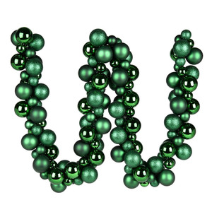 Vickerman N191224 6ft Emerald Assorted Ornament Ball Garland