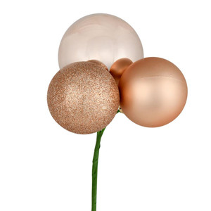 Vickerman N193080 - 18 inch Cafe Latte Ball Christmas Ornament - 4 Pack