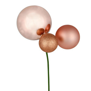 Vickerman N193158 18" Rose Gold Ornament Pick 3/Bg