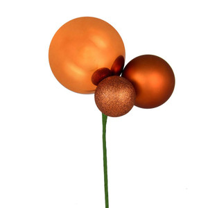 Vickerman N193188 - 18 inch Copper 4-Finish Ball Christmas Ornament - 3 Pack