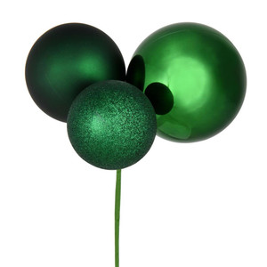 Vickerman N193224 18" Emerald Ornament Pick 2/Bg