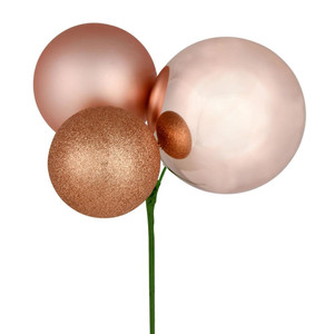 Vickerman N193258 18" Rose Gold Ornament Pick 2/Bg