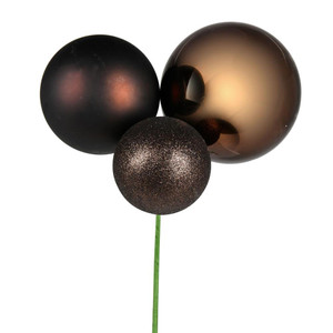  Vickerman N193275 18" Chocolate Ornament Pick 2/Bg 