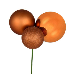 Vickerman N193288 - 18 inch Copper 4-Finish Ball Christmas Ornament - 2 Pack