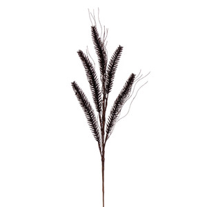 Vickerman QG224275 - 30 in. Chocolate White Glitter Artificial Spray - 6 Pack