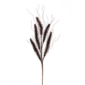 Vickerman QG224276 - 30 in. Mocha White Glitter Artificial Spray - 6 Pack