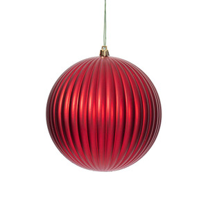 Vickerman N222403DMV - 6 inch Red Matte Ball Outdoor Christmas Ornament - 4 Pack