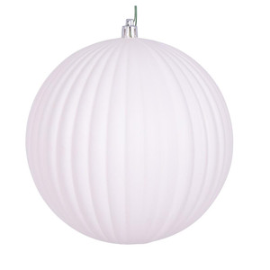 Vickerman N222411DMV - 6 inch White Matte Ball Outdoor Christmas Ornament - 4 Pack
