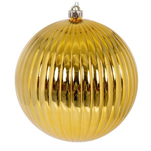 Vickerman N222508DSV - 8 inch Gold Shiny Ball Outdoor Christmas Ornament