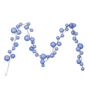 Vickerman N222829 - 10 ft Periwinkle Ornament Garland - Unlit