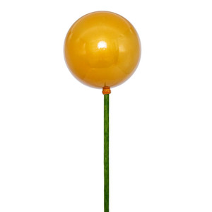 Vickerman N222908PV - 3 inch Ball, 18 inch Stick Gold Pearl Christmas Ornament Pick - 12 Pack