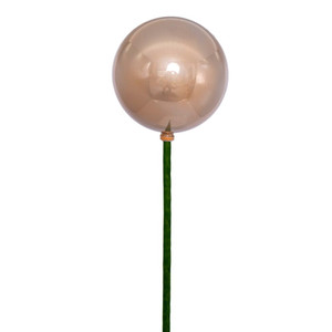 Vickerman N222943PV - 3 inch Ball, 18 inch Stick Oat Pearl Christmas Ornament Pick - 12 Pack