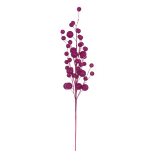 Vickerman QG226713 - 27 in. Hot Pink Multi Ball Glitter Artificial Spray - 4 Pack