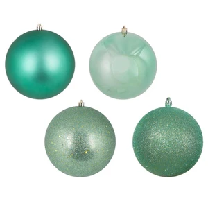 Vickerman N591044A 4" Seafoam Grn 4 Finish Ball Asst 12/Bx