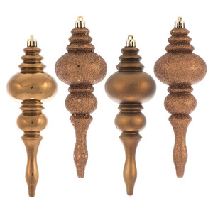 Vickerman N500276 7" Mocha Finial 4 Finish Asst 8/Bx