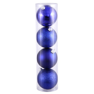 Vickerman N590622 2.4" Cobalt BL 4 Finish Ball Asst 24/Bx