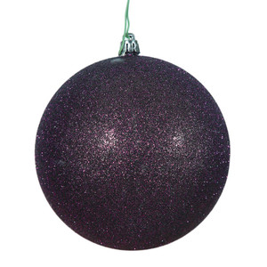 Vickerman N590626DG - 2.4 inch Plum Glitter Ball Christmas Ornament - 24 Pack