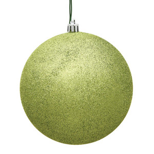 Vickerman N590673DG - 2.4 inch Lime Glitter Ball Christmas Ornament - 24 Pack