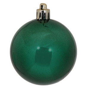 Vickerman N590674DSV - 2.4 inch Midnight Green Shiny Ball Outdoor Christmas Ornament - 24 Pack