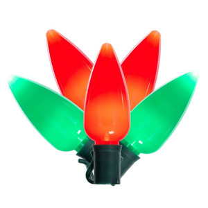  Vickerman X12GC963 25ft C9 25-LED Red-Green Christmas Light String 