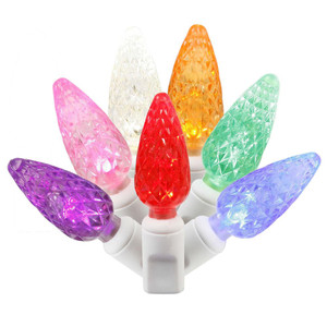  Vickerman X6W8500 25ft 50-LED C6 Multi-Color Christmas Light String 
