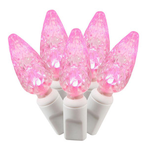  Vickerman X6W8510 25ft 50-LED C6 Pink Christmas Light String 