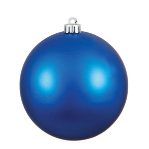 Vickerman N590802DMV - 3 inch Blue Matte Ball Outdoor Christmas Ornament - 12 Pack