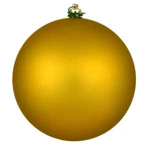 Vickerman N590846DMV - 3 inch Medallion Gold Matte Ball Outdoor Christmas Ornament - 12 Pack