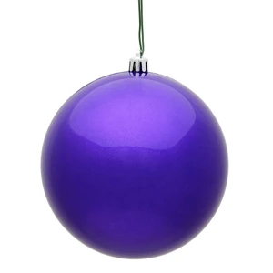 Vickerman N590866DCV - 3 inch Purple Candy Ball Outdoor Christmas Ornament - 12 Pack