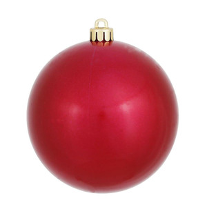 Vickerman N591019DCV - 4 inch Wine Candy Ball Outdoor Christmas Ornament - 6 Pack