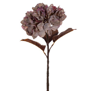 Vickerman FM223419 - 18.5 in. Plum/Green Hydrangea Artificial Spray - 2 Pack